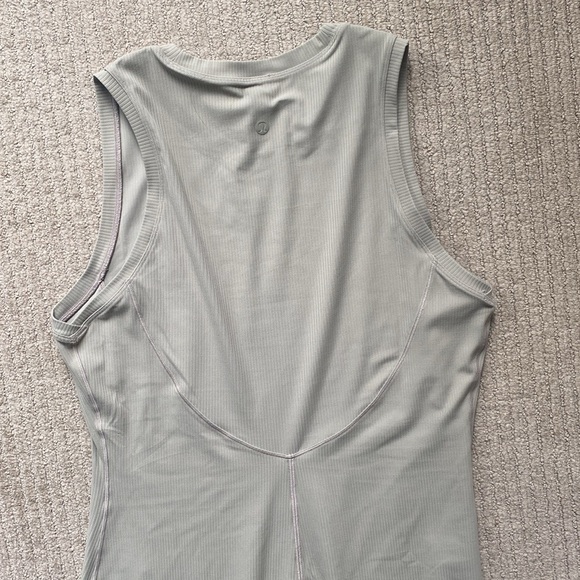 Lululemon All Aligned Ribbed Midi Dress, 10, Sheer Oak - Picture 6 of 9